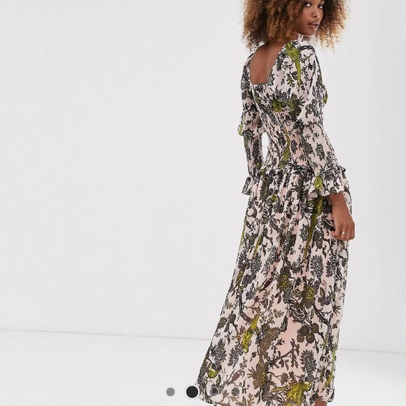 ASOS🌼Floral shirred maxi dress - Picture 3 of 6
